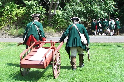 Soldiers with cart